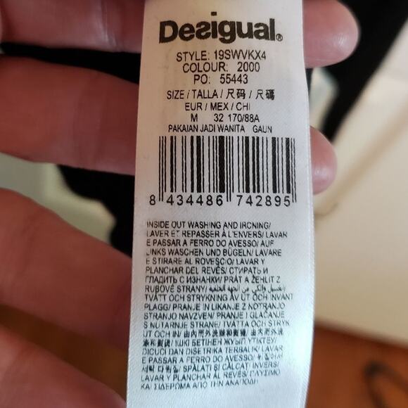 DESIGUAL new, embossed, soft, lined,  midi special Occasion‎  dress - Picture 4 of 8